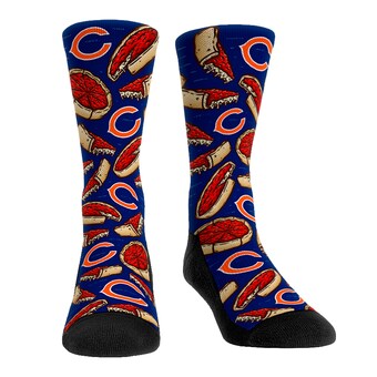 Chicago Bears Rock Em Socks Localized Food Crew Socks