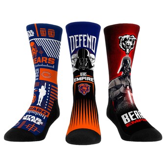 Chicago Bears Stormtrooper & Darth Vader Rock Em Socks Three-Pack Star Wars Crew Socks Set