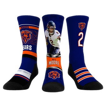 Unisex Chicago Bears D.J. Moore Rock Em Socks 3-Pack Crew Sock Set