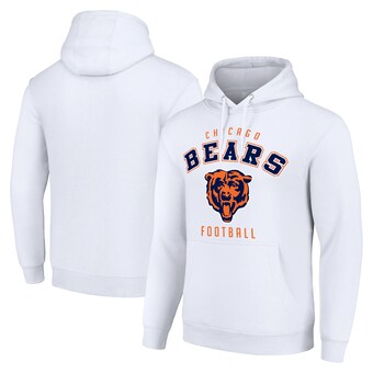 Unisex Chicago Bears Starter White Logo Pullover Hoodie