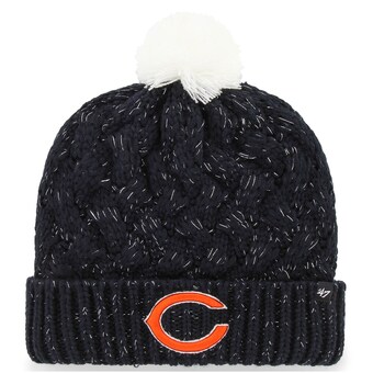 Women's Chicago Bears '47 Navy Fiona Logo Cuffed Knit Hat with Pom
