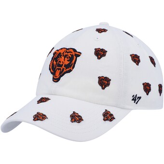 Women's Chicago Bears '47 White Confetti Clean Up Logo Adjustable Hat