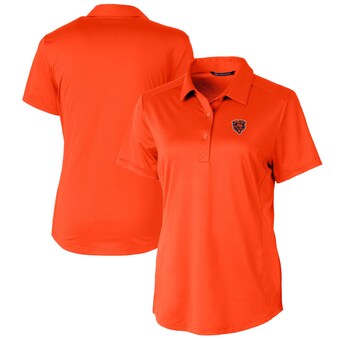 Women's Chicago Bears Cutter & Buck Orange Throwback Logo Prospect Textured Stretch Polo