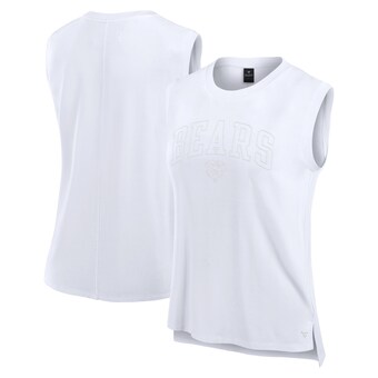 Women's Chicago Bears Fanatics White Studio Gym Tank Top