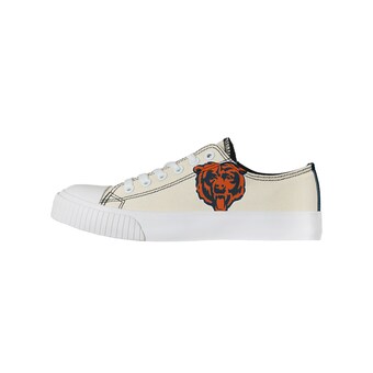 Women's Chicago Bears FOCO Cream Low Top Canvas Shoes