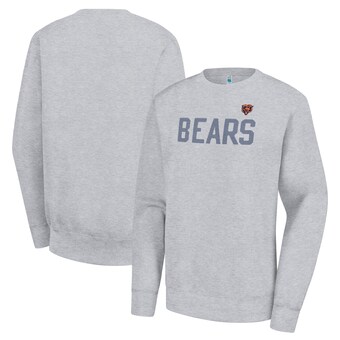 Women's Chicago Bears  G-III 4Her by Carl Banks Heather Gray Dot Print Team Graphic Fleece Pullover Sweatshirt