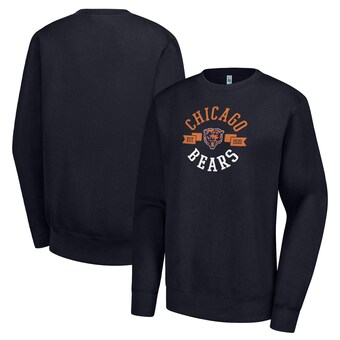 Women's Chicago Bears  G-III 4Her by Carl Banks Navy Large Team Graphic Fleece Pullover Sweatshirt