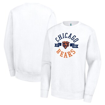 Women's Chicago Bears  G-III 4Her by Carl Banks White Large Team Graphic Fleece Pullover Sweatshirt