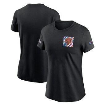 Women's Chicago Bears  Nike Black 23 Women's Nike Sideline Crucial Catch Short Sleeve Tee