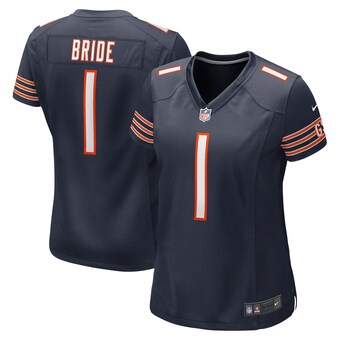 Women's Chicago Bears Number 1 Bride Nike Navy Game Jersey