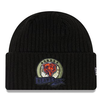 Youth Chicago Bears New Era Black 2022 Salute To Service Knit Hat 