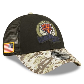 Youth Chicago Bears New Era Black/Camo 2022 Salute To Service 9FORTY Snapback Trucker Hat 