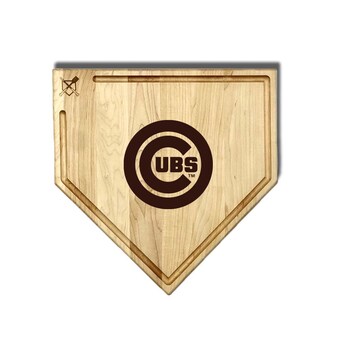 Chicago Cubs Baseball BBQ 17'' x 17'' Home Plate Cutting Board with Trough