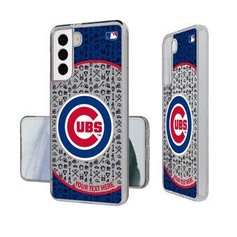 Chicago Cubs Circle Design Galaxy Clear Phone Case