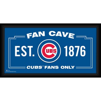 Chicago Cubs Fanatics Authentic Framed 10" x 20" Fan Cave Collage