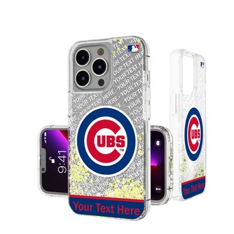 Chicago Cubs iPhone Personalized Glitter Case