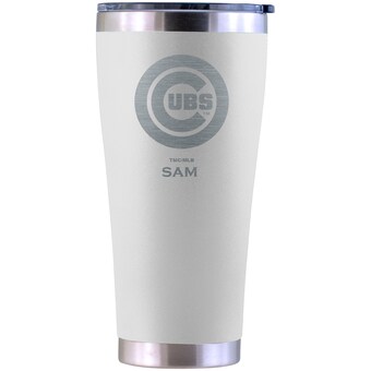 Chicago Cubs Personalized 30oz. Laser Etched White Tumbler