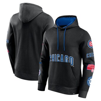 Men's Chicago Cubs Fanatics Black Wild Winner Pullover Hoodie