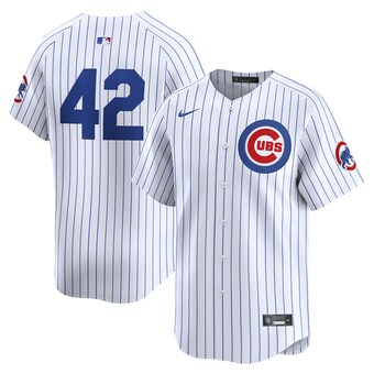 Men's Chicago Cubs  Nike White 2024 Jackie Robinson Day Home Limited Jersey