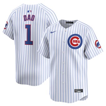 Men's Chicago Cubs Nike White #1 Dad Home Limited Jersey