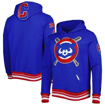 Men's Chicago Cubs Pro Standard Royal Mash Up Logo Pullover Hoodie