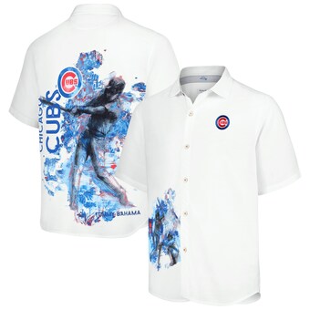 Men's Chicago Cubs Tommy Bahama White Veracruz Ace Islanders Button-Up Shirt