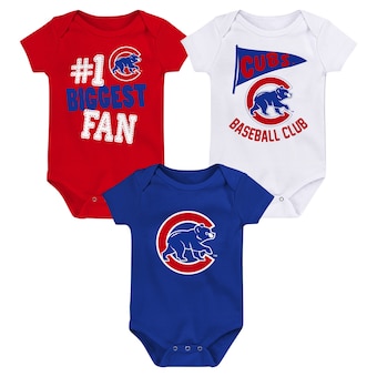 Newborn & Infant Chicago Cubs Fanatics Fan Pennant 3-Pack Bodysuit Set