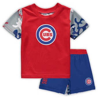 Newborn & Infant Chicago Cubs Royal/Red Pinch Hitter T-Shirt & Shorts Set