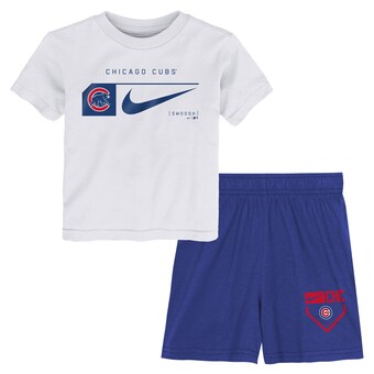 Preschool Chicago Cubs Nike White/Royal Two-Piece T-Shirt & Shorts Set