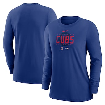 Women's Chicago Cubs Nike Royal Authentic Collection Legend Performance Long Sleeve T-Shirt