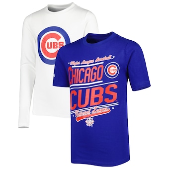 Youth Chicago Cubs Stitches Royal/White Combo T-Shirt Set