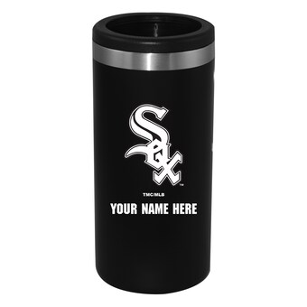 Chicago White Sox Black 12oz. Personalized Slim Can Holder