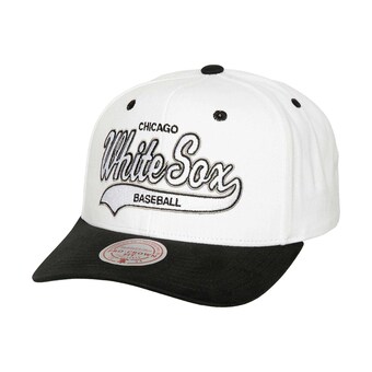 Men's Chicago White Sox Mitchell & Ness White Cooperstown Collection Tail Sweep Pro Snapback Hat