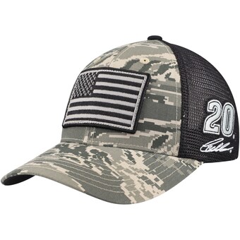 Christopher Bell Joe Gibbs Racing Team Collection Flag Adjustable Hat - Camo