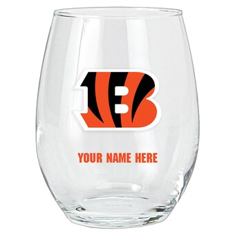 Cincinnati Bengals 15oz. Personalized Stemless Glass Tumbler