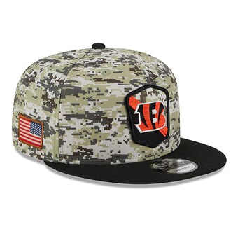 Men's Cincinnati Bengals  New Era Camo/Black 2023 Salute To Service 9FIFTY Snapback Hat