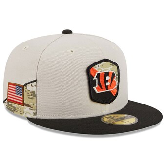Men's Cincinnati Bengals  New Era Stone/Black 2023 Salute To Service 59FIFTY Fitted Hat