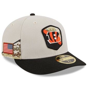 Men's Cincinnati Bengals  New Era Stone/Black 2023 Salute To Service Low Profile 59FIFTY Fitted Hat