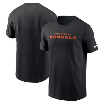 Men's Cincinnati Bengals Nike Black Primetime Wordmark Essential T-Shirt