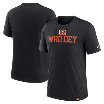 Men's Cincinnati Bengals Nike Heather Black Blitz Tri-Blend T-Shirt