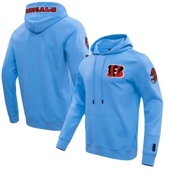 Men's Cincinnati Bengals  Pro Standard Blue Classic Chenille Double Knit Pullover Hoodie