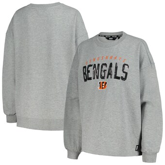 Women's Cincinnati Bengals DKNY Sport Heather Charcoal Penelope Pullover Sweatshirt