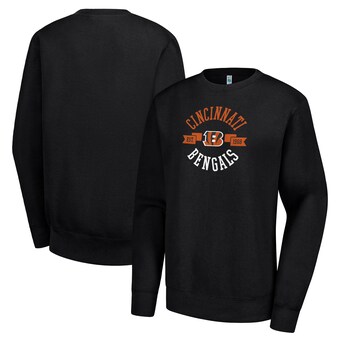 Women's Cincinnati Bengals  G-III 4Her by Carl Banks Black Large Team Graphic Fleece Pullover Sweatshirt