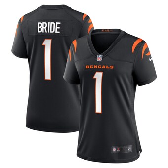 Women's Cincinnati Bengals Number 1 Bride Nike Black Game Jersey