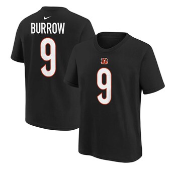 Youth Cincinnati Bengals Joe Burrow Black Nike Player Name & Number T-Shirt