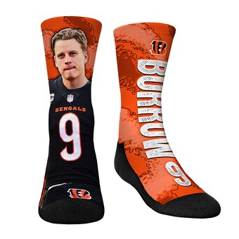 Youth Cincinnati Bengals Joe Burrow Rock Em Socks Big Player Crew Socks