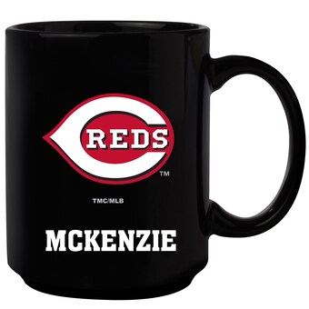 Cincinnati Reds Black 15oz. Personalized Mug