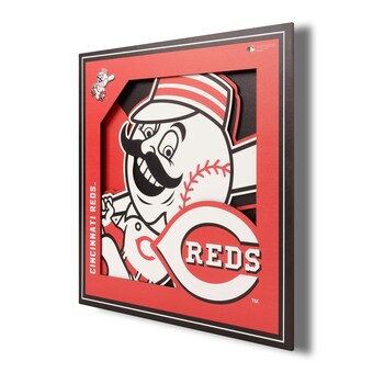 Cincinnati Reds 12'' x 12'' 3D Logo Wall Art