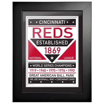 Cincinnati Reds 12'' x 16'' Dual Tone Framed Wall Art