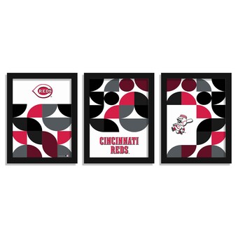 Cincinnati Reds 12" x 16" Framed Minimalist Print Set